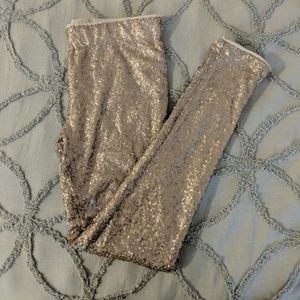 Gold Sequin Leggings